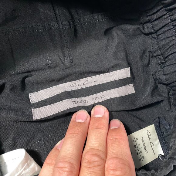 RU20S7389-TE Rick Owens SS20 Tecuatl Cargo Pods 09 Black size IT 46 - Picture 3 of 9